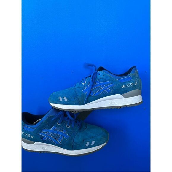 Asics Gel Lyte III 3 Puddle Pack Mid Blue Sneaker H5U3L sz 12 - Picture 1 of 6